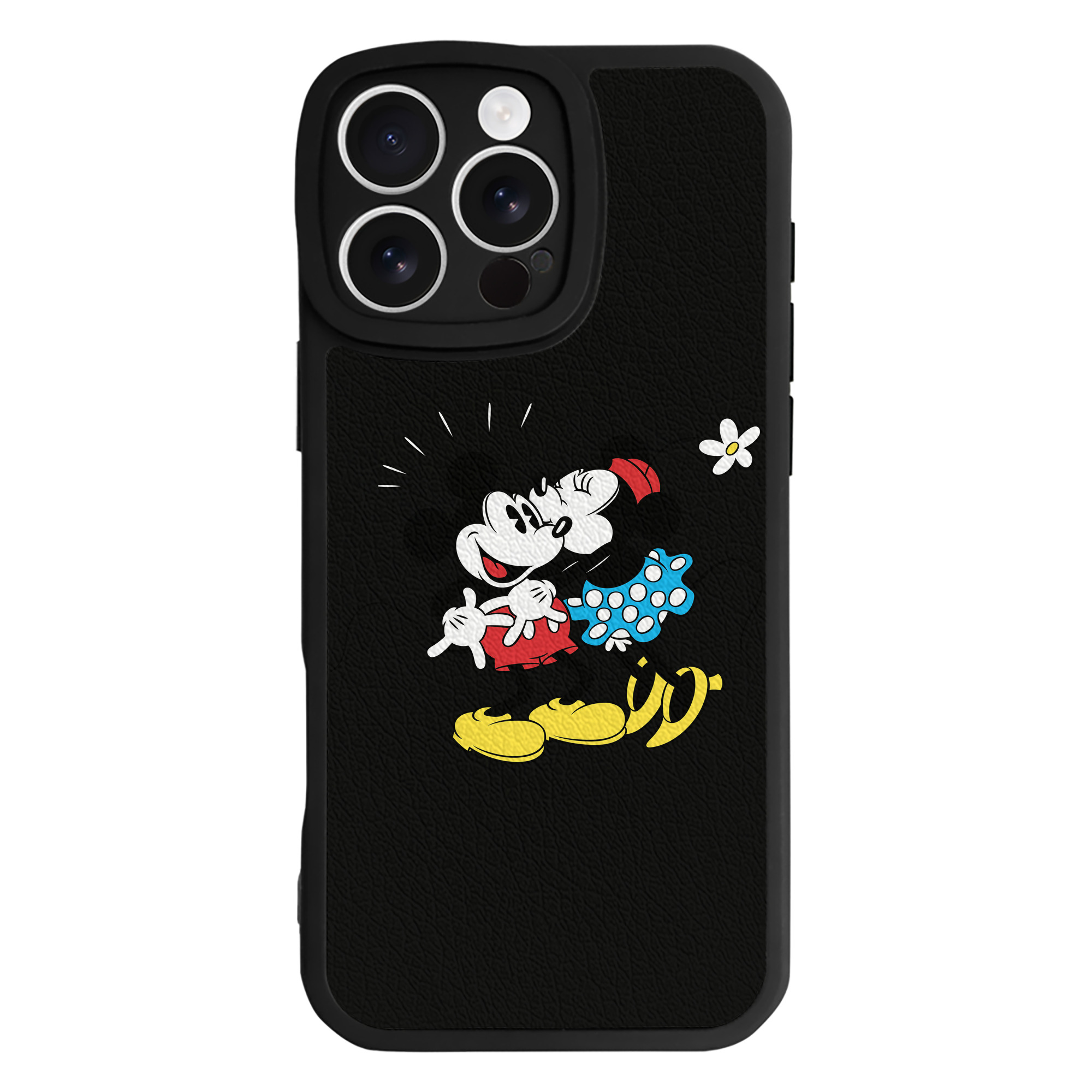 （画像用） ミッキーマウス Mickey Mouse 【iPhone 16シリーズ対応】シリコンスマホケース（レザー調） 材質：シリコン